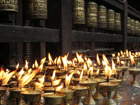 Prayer candles, Nepal