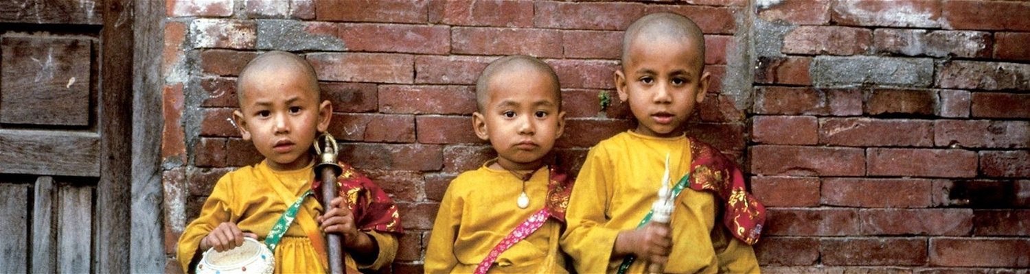 Buddhist child monks, Nepal