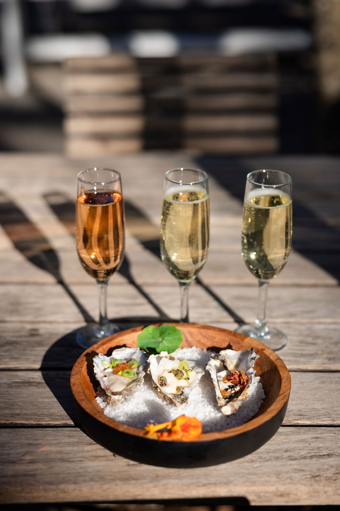 Oyster pairing Grande Provence MCC bubbly fresh oysters