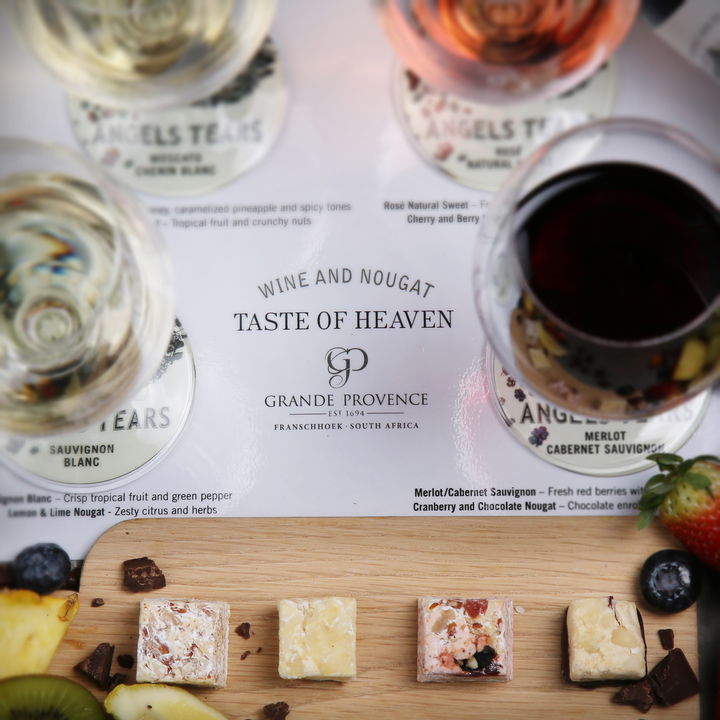 Angels Tears & nougat pairing wine tasting Grande Provence