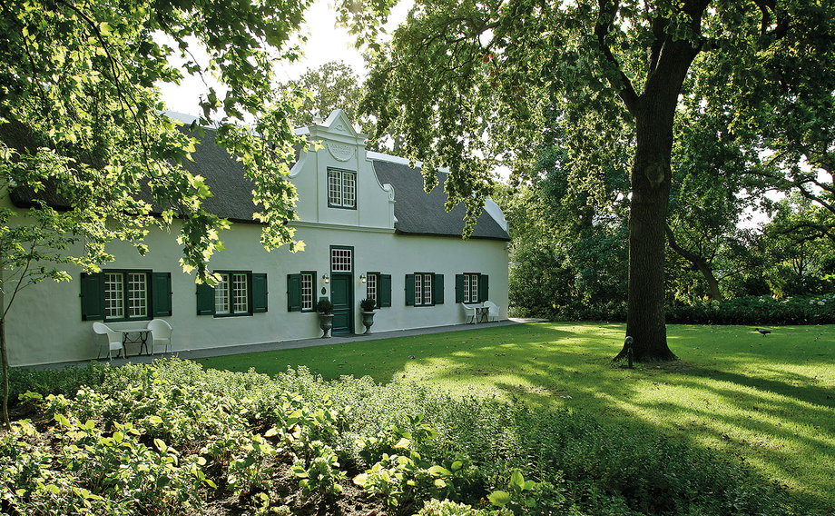 Historic Cape Dutch architecture at Grande Provence in winter