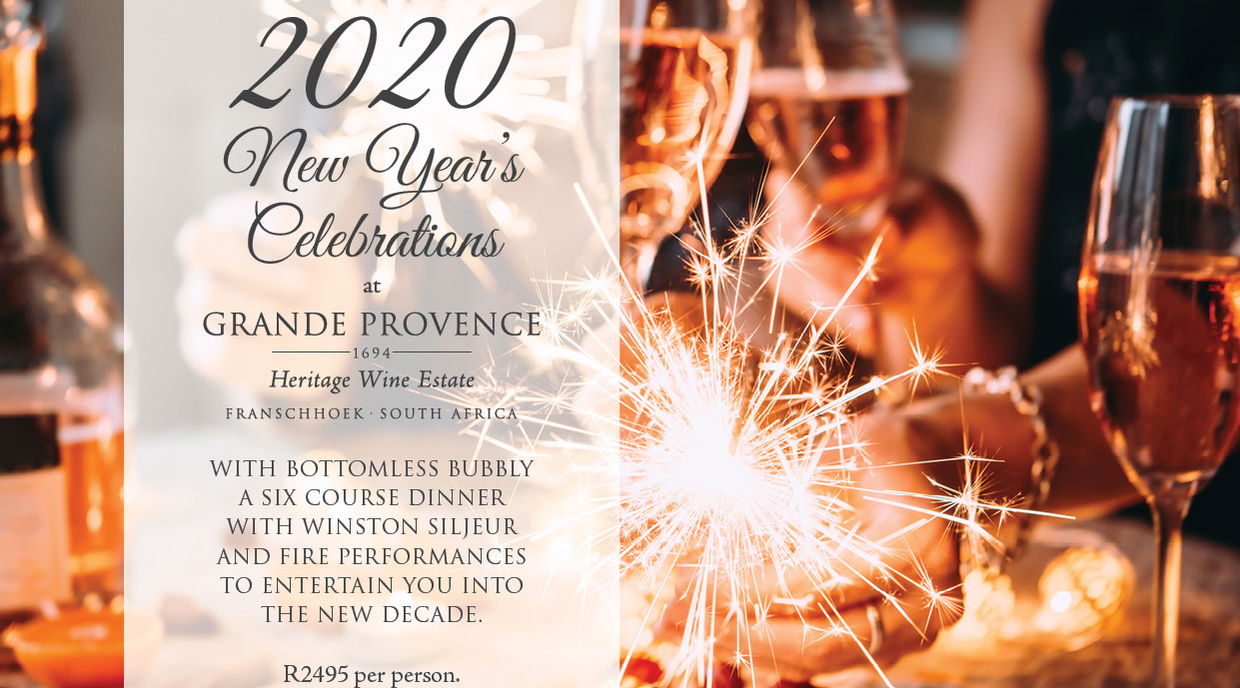 2020 New Years grande provence franschhoek restaurant