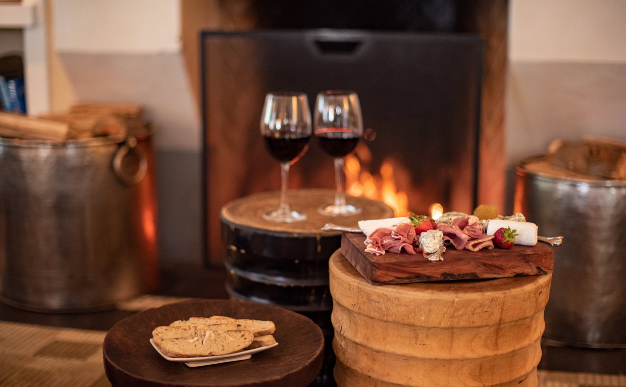 Fireside winter dining at The Oak Grande Provence Franschhoek