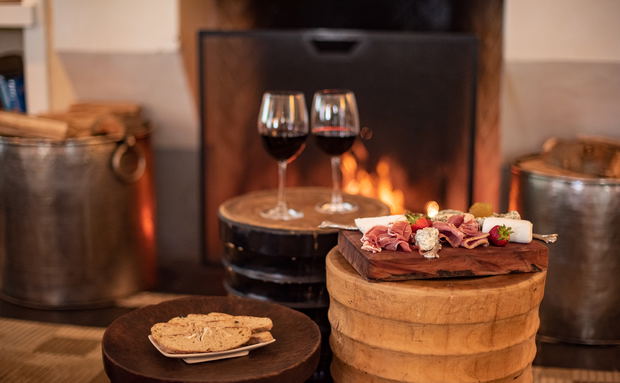 Fireside winter dining at The Oak Grande Provence Franschhoek Fireside winter dining at The Oak Grande Provence Franschhoek