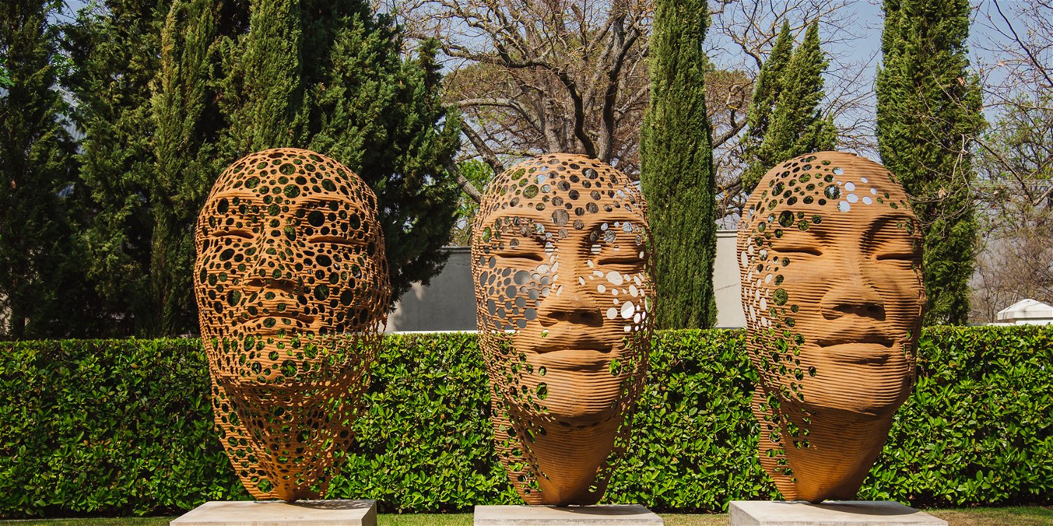 sculptures masks grande provence franschhoek