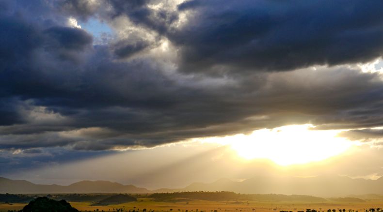 Savannah sunset, Kidepo Valley National Park safari, Uganda