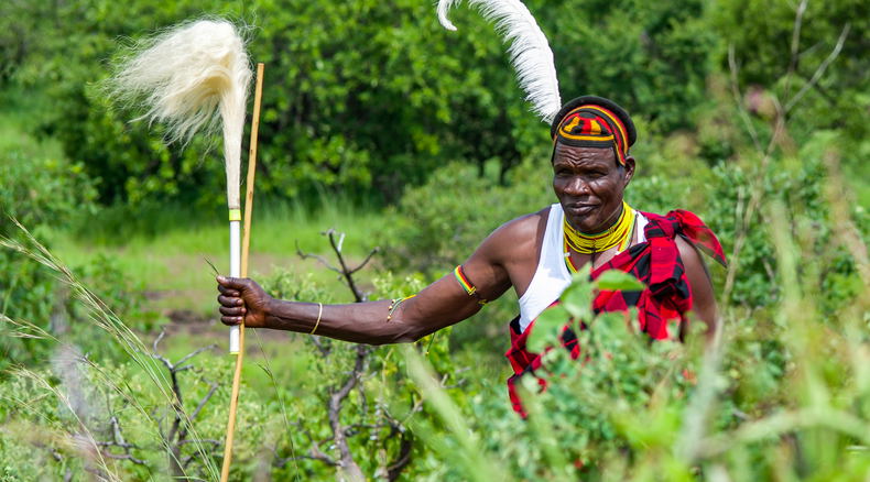 A Karamojong elder in Pian Upe Wildlife Reserve Karamoja, Uganda A Karamojong elder in Pian Upe Wildlife Reserve Karamoja, Uganda