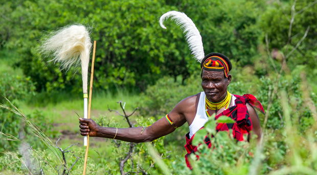 A Karamojong elder in Pian Upe Wildlife Reserve Karamoja, Uganda