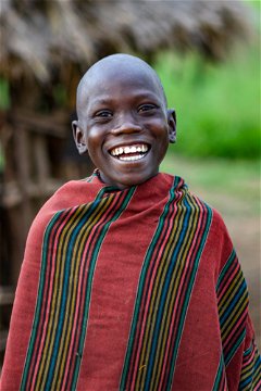 A child's portrait in Karamoja, Uganda