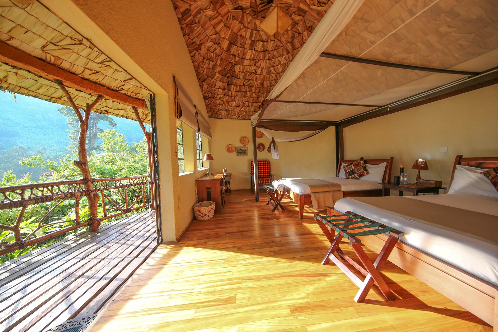 Mahogany Springs room, your base for tracking the gorillas in Bwindi Impenetrable National Park.