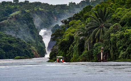 Nile River Falls Cruise at Murchison Falls National Park, Uganda Nile River Falls Cruise at Murchison Falls National Park, Uganda