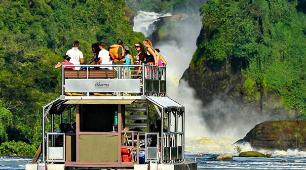 Water safari to the base of Murchison Falls, Uganda Water safari to the base of Murchison Falls, Uganda