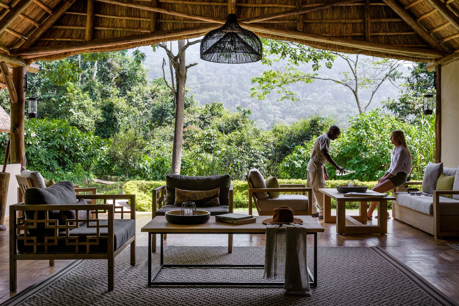 Sanctuary Gorilla Forest Camp lounge, Bwindi Impenetrable National Park, Uganda