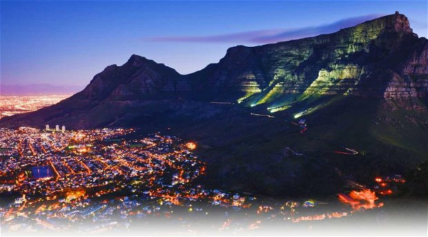 Table Mountain at night