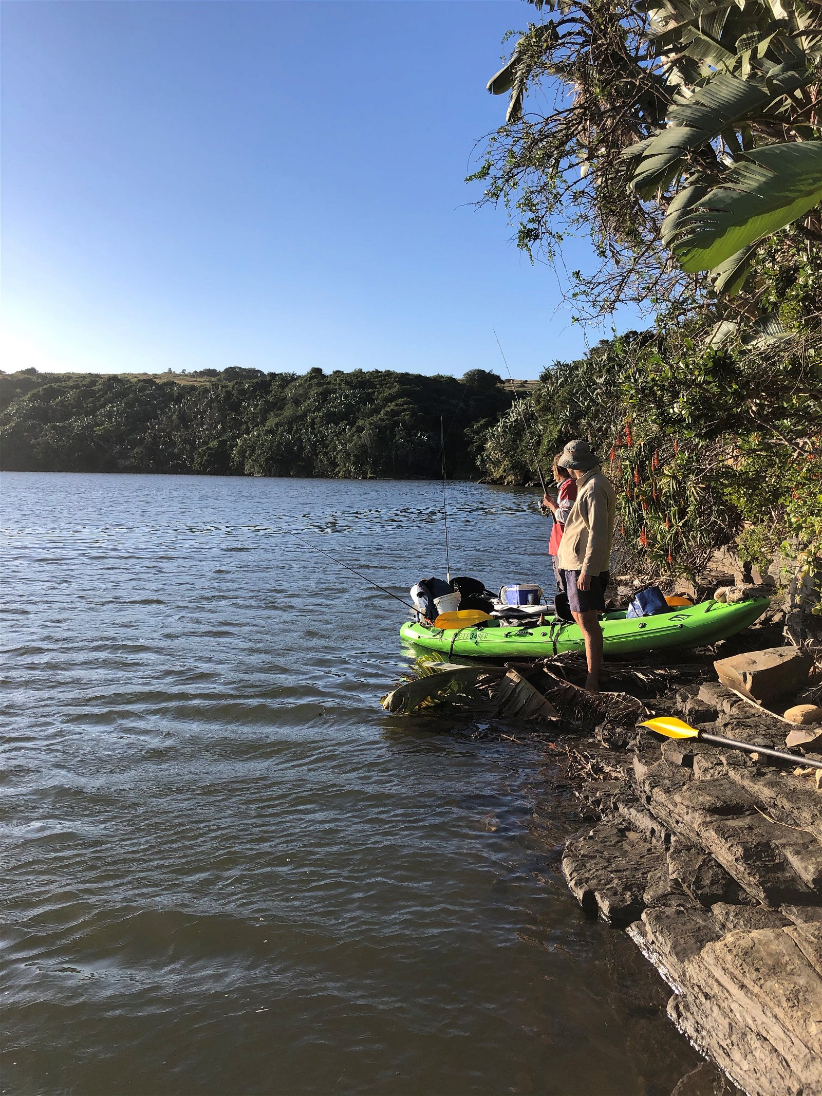 Guided fishing. River and Estuary. River fishing. Kayak fishing. Angling Tours. Kei Mouth. Morgan Bay. Double Mouth Nature Reserve. East London. Buffalo City. Wild Coast. Eastern Cape. South Africa. White Musselcracker. Silver Steenbras.