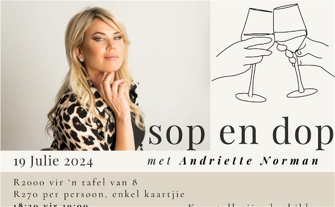 Sop & Dop met Andriette Norman