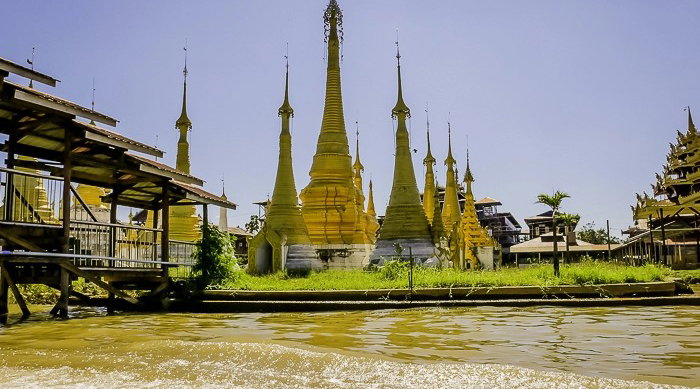 Myanmar's famous golden pagodas are key in Myanmar tourism, picture taken by social media influencer Anita Sane from The Sane Travel