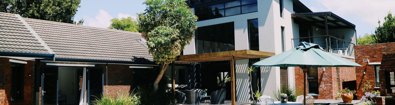 Pool and house view