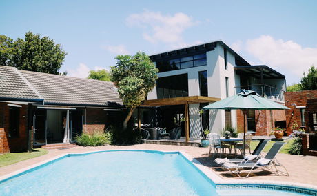 Pool and house view