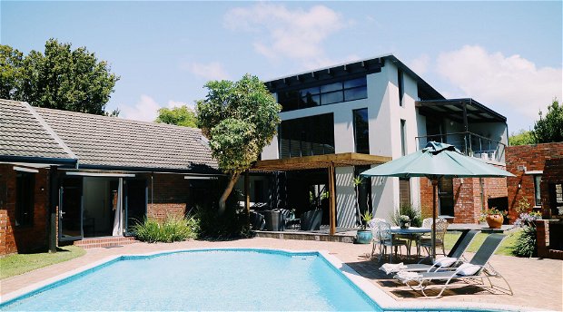 Pool and house view