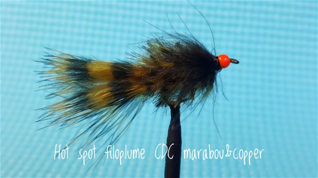 Hot Spot Filoplume CDC Marabou & Copper by Alan Hobson, Wild Fly Fishing in the Karoo