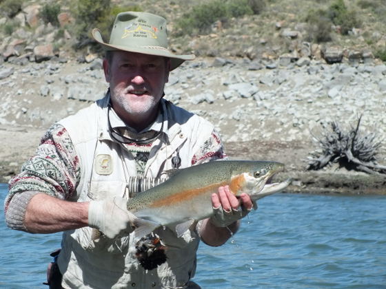 Fishing Trout, Still water, Wild Fly Fishing in the Karoo, Somerset East, South Africa Fishing Trout, Still water, Wild Fly Fishing in the Karoo, Somerset East, South Africa