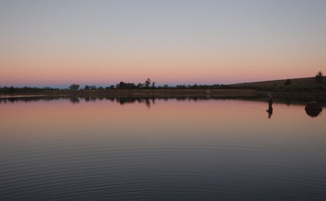 Beautiful sunset fishing on Mountain Dam, Somerset East Beautiful sunset fishing on Mountain Dam, Somerset East