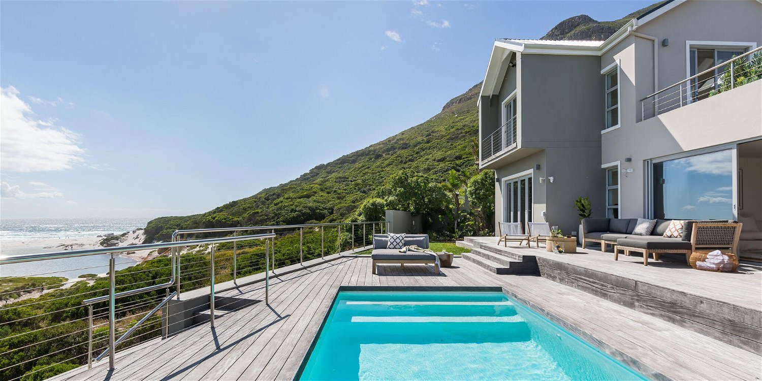 Cape Beach Villa pool and view
