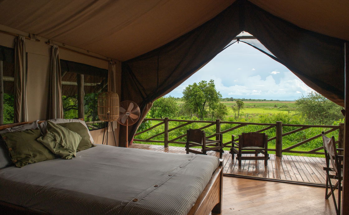 Meru-style tents at Katavi Wildlife Camp