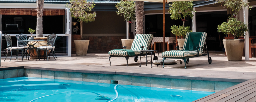 Garden and Pool Area