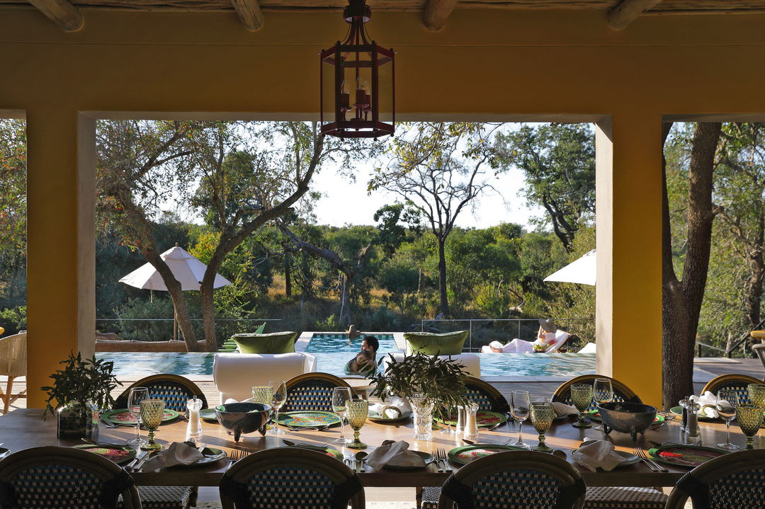 view from the patio at Africa house royal Malewane