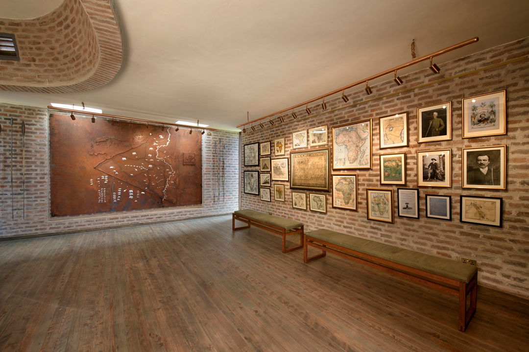 map room in the library of Angama Mara Kenya Masai Mara