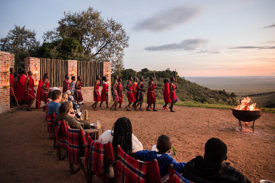 traditional dances by Masai tribe at Angama Mara Kenya Masai Mara