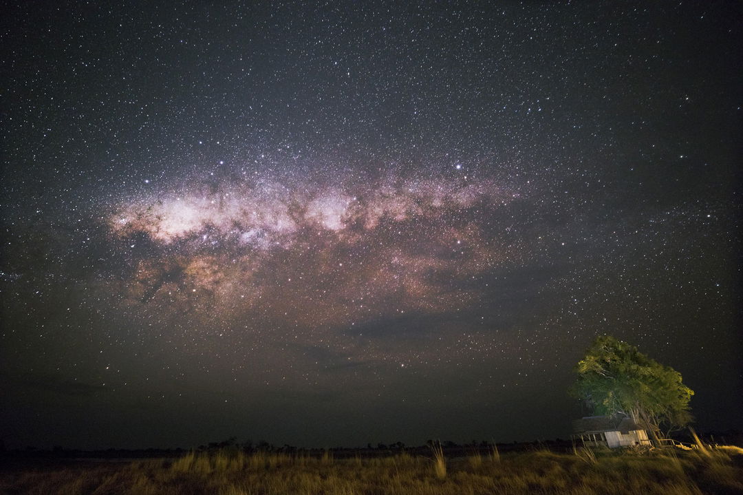 stellar constellations at night as seen from Savute elephant lodge Botswana