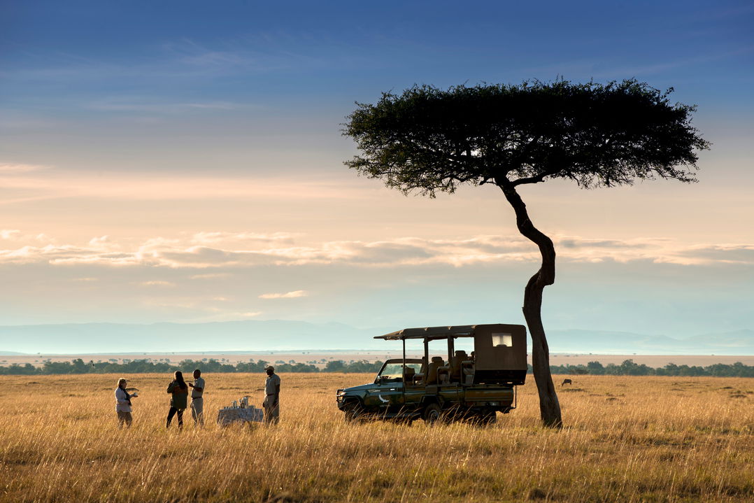 morning coffee break in the bush by andbeyond Bateleur camp Kenya Masai Mara