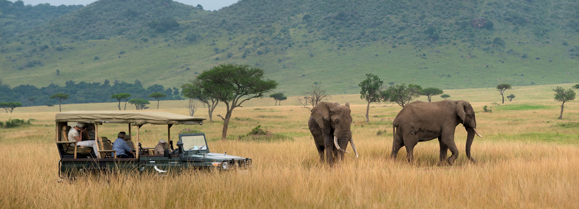 elephant sighted on plains by andbeyond Bateleur camp Kenya Masai Mara
