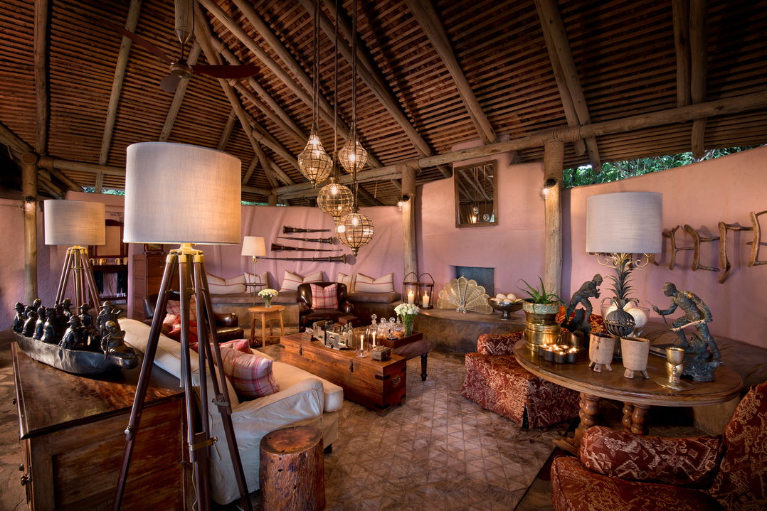 main lounge and guest area of andbeyond Bateleur camp Kenya Masai Mara