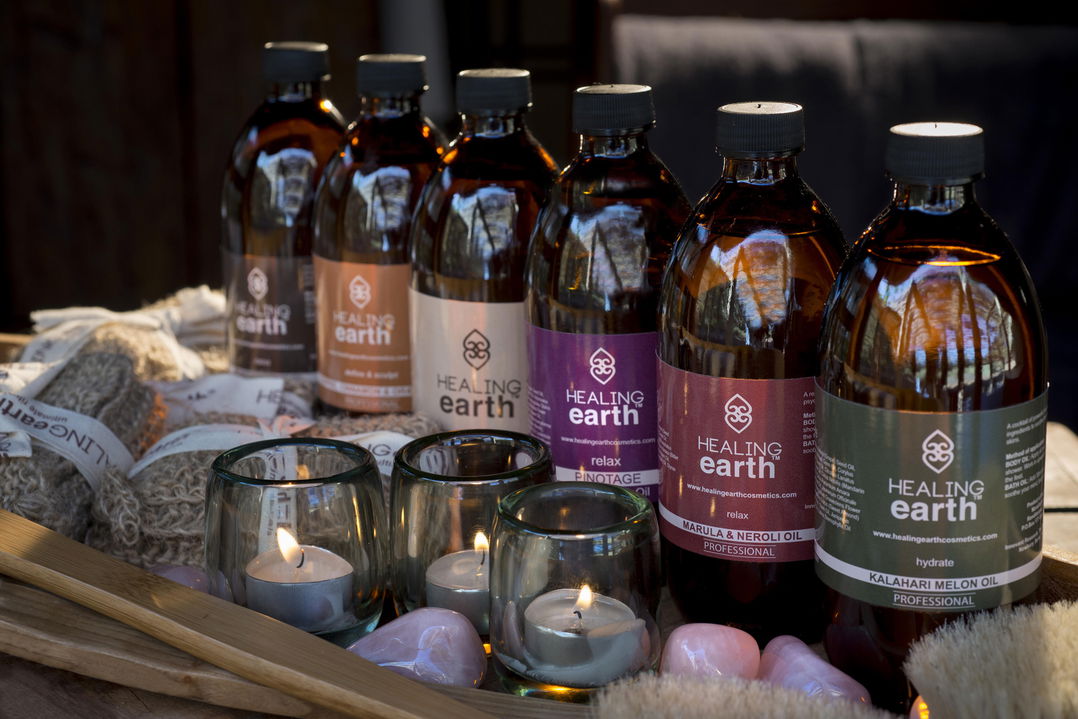 luxury oils and creams used in the spa of andbeyond Bateleur camp Kenya Masai Mara