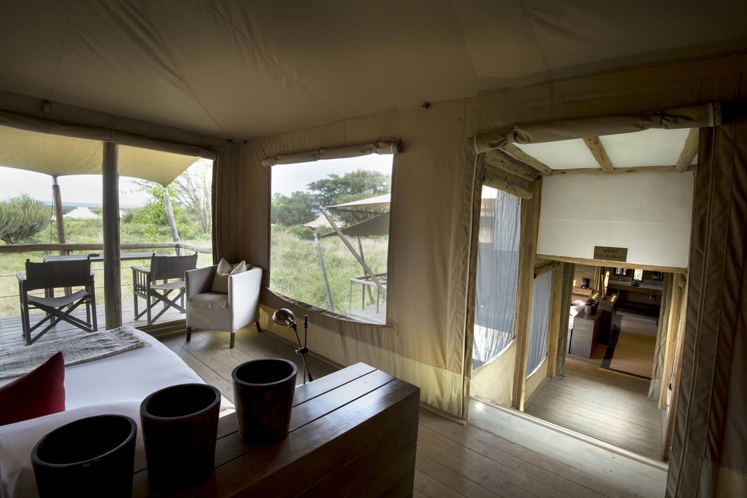 inside family bedroom of andBeyond Kichwa Tembo Camp Kenya Masai Mara