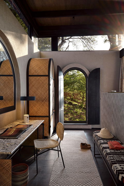 vista suite vanity at Chichele Presidential Camp Luangwa Plains Zambia