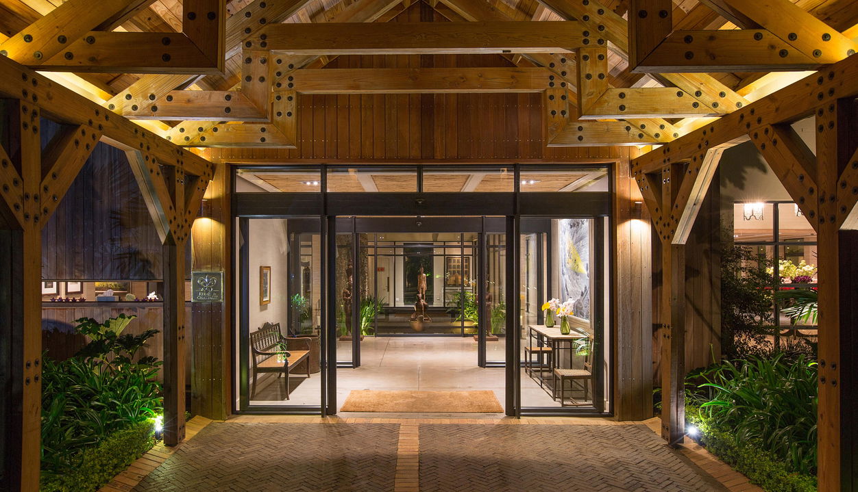 entrance to art gallery at Delaire Graff luxury Wine estate in Franshoek