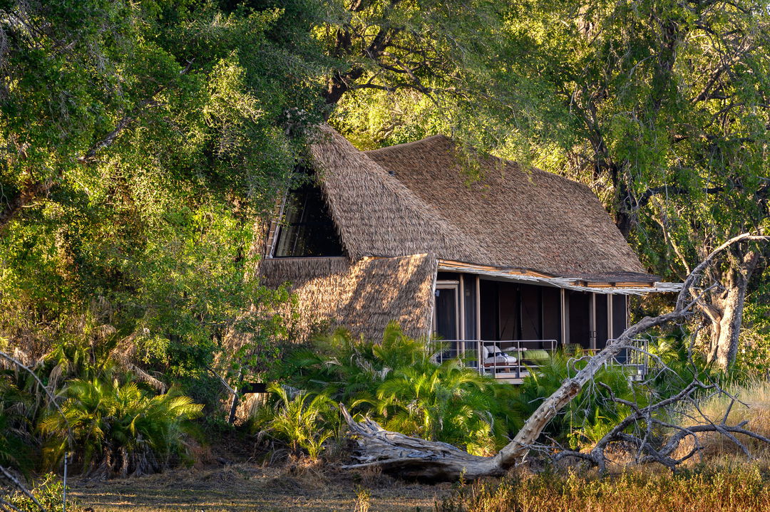 exterior view of suite at Jao Camp Wilderness Okavango Delta Botswana