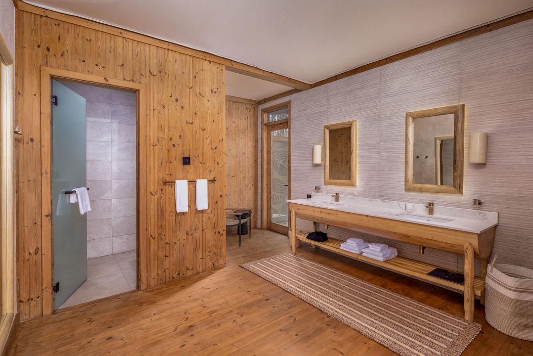 view of the bathroom of a family tent at the the JW Marriot Masai Mara Kenya