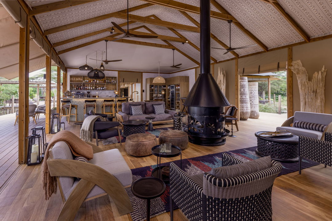 lounge area of the fig tree deck at the JW Marriot Masai Mara Kenya