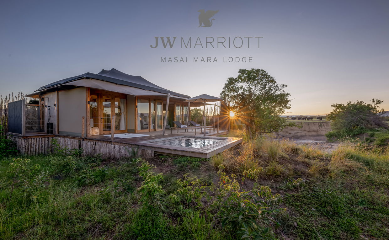 honeymoon suite at jw marriot masai mara with logo