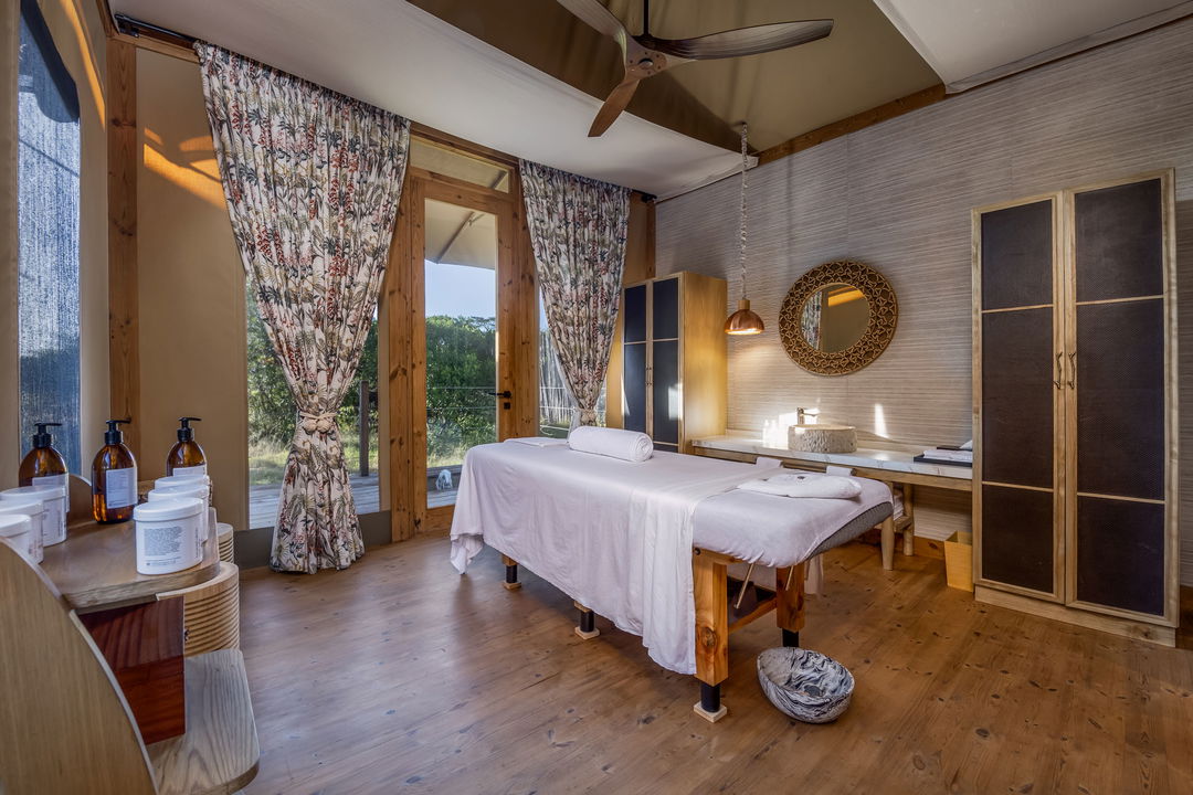 message bed in the wellness spa of the JW Marriot Masai Mara Kenya