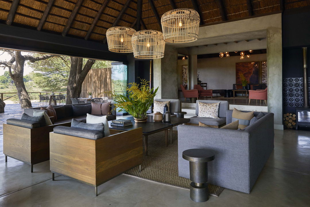 view of main lounge at ivory lodge lion sands