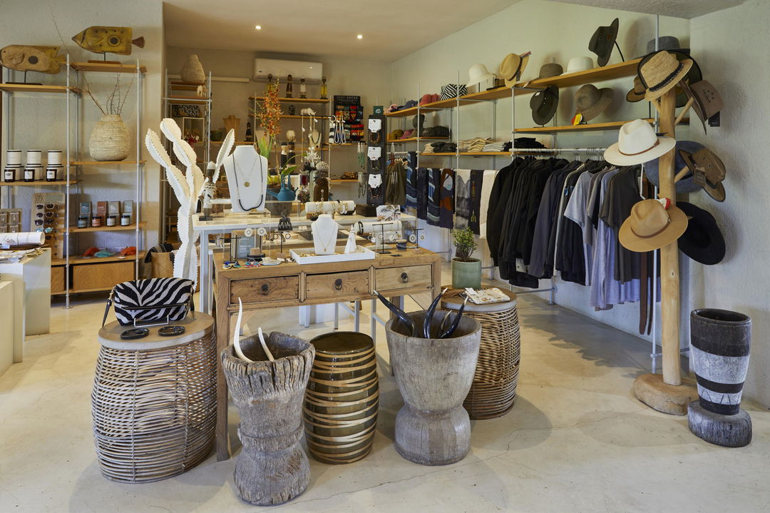 shop interior at Narina lodge lion sands