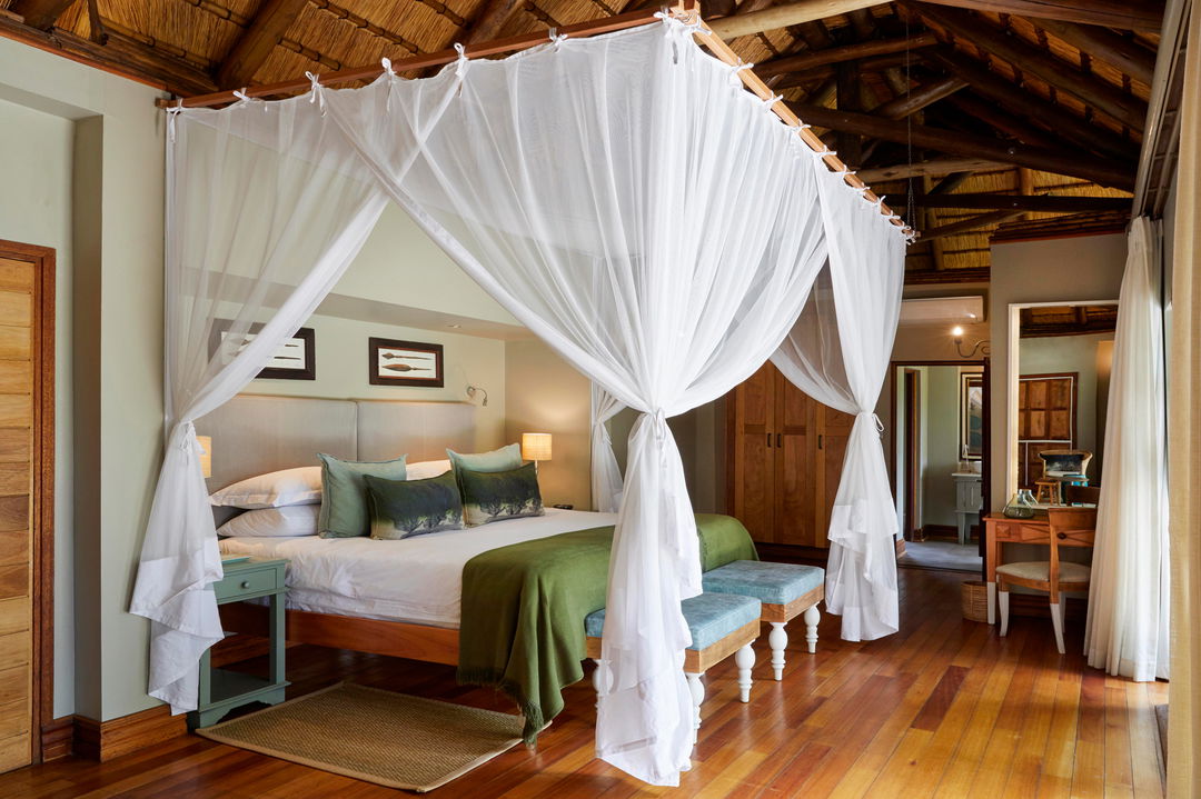 bedroom view of suite at Narina Lodge Lion sands