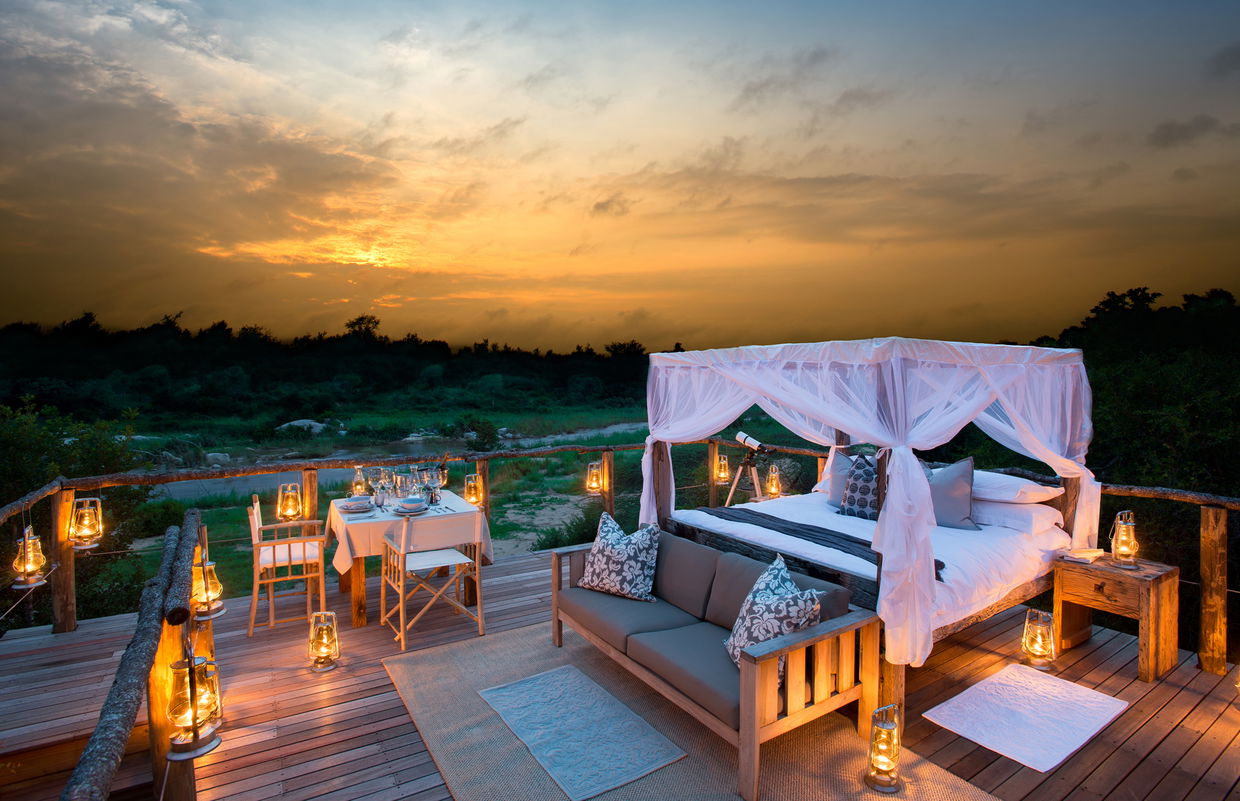 view of Tinyeleti Reehouse at Lion Sands Game Reserve